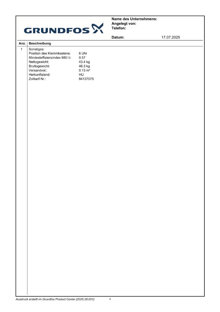 Grundfos CRN 5-16 A-FGJ-G-V-HQQV Druckerhöhungspumpe P16/432