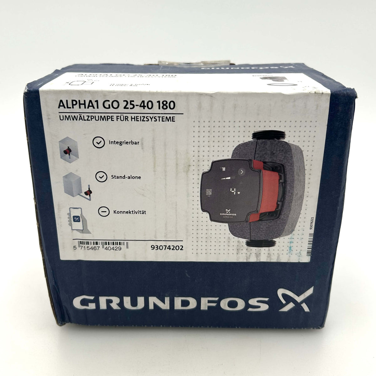 Grundfos ALPHA1 L 25-40 180 High-efficiency pump 1x230V Heating pump 93074202 P26/25