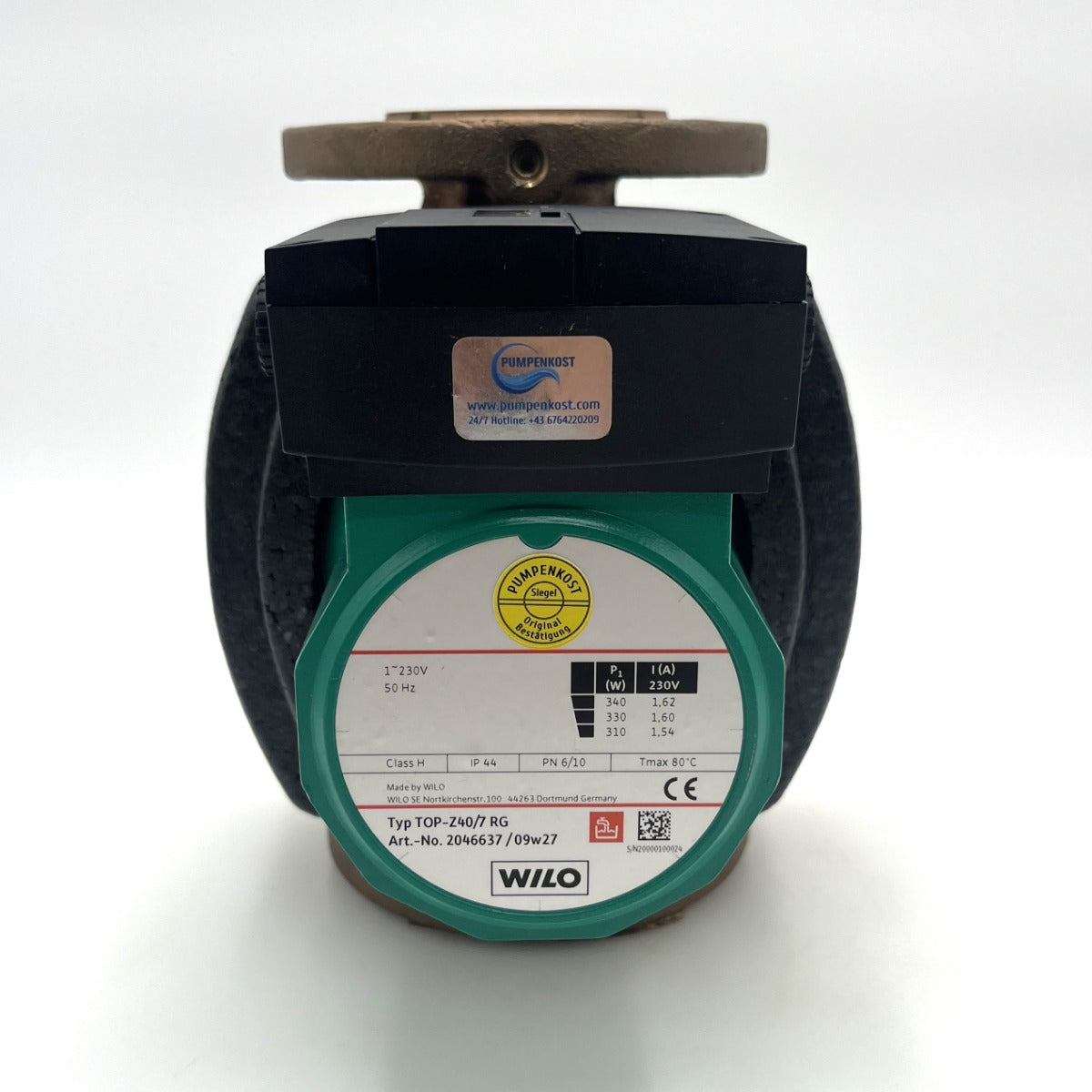Wilo TOP Z 40/7 RG Zirkulationspumpe für Trinkwasser – Umwälzpumpe 1x230V 250mm P23/7