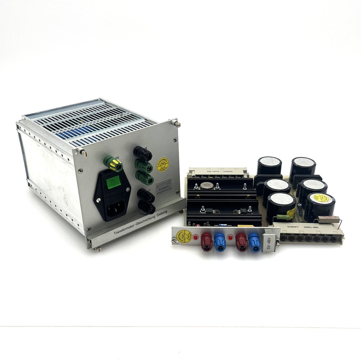 Transformator Netzgerät mit Gleichrichter und Siebkette 5 V 48 V T9/1083
