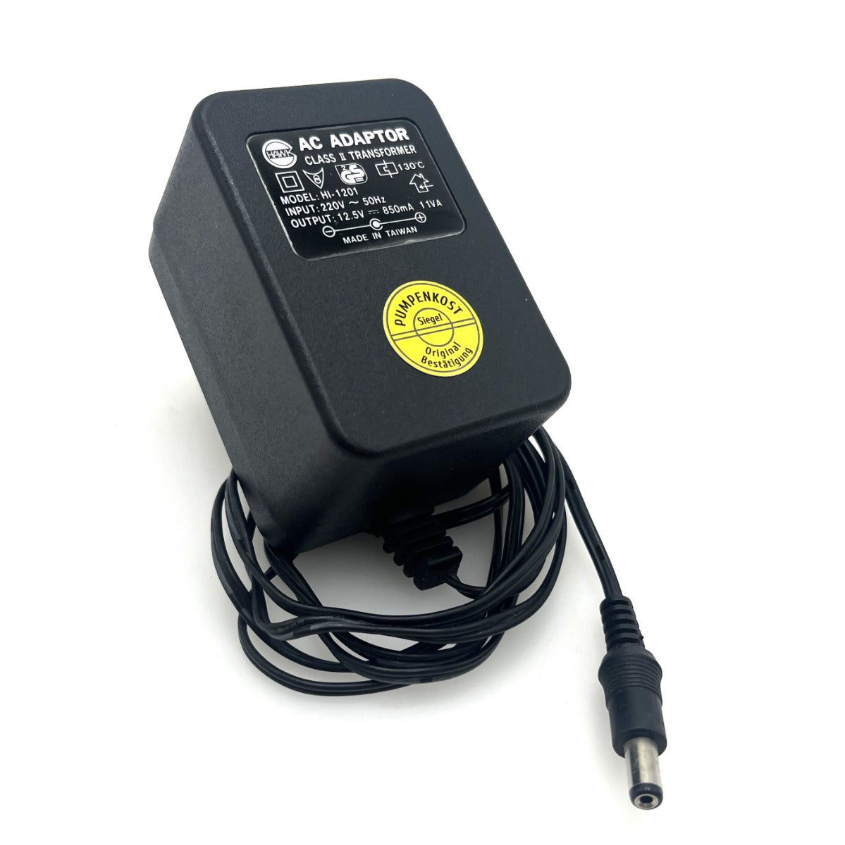 HAWK AC Adapter HI-1201 input 230 V output 12,5 V DC 850 mA 11 VA T9/1094