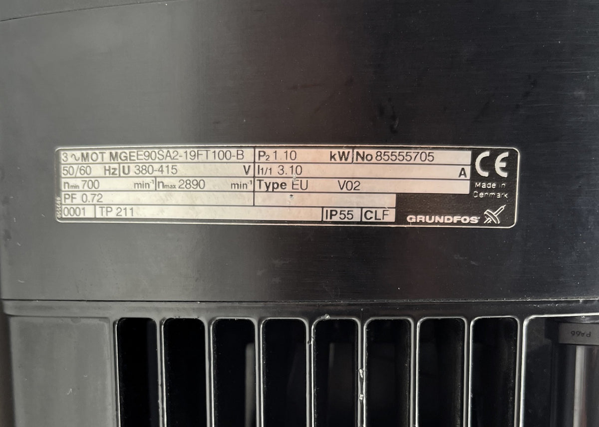 Grundfos MGE 90 SA2-19FT100-B Elektromotor 3x400 V 1,1 kW Druckerhöhungspumpe A24/11