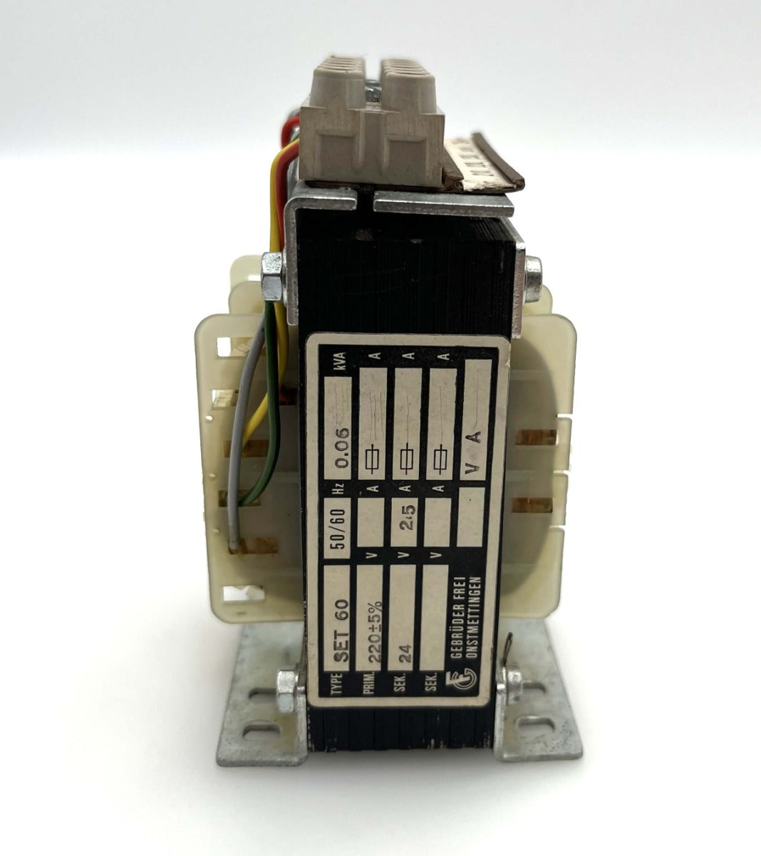 Gebrüder Frei SET 60 Transformator Primär 210–230 V auf 24 V / 2,5 A / 60 VA Trafo T9/210