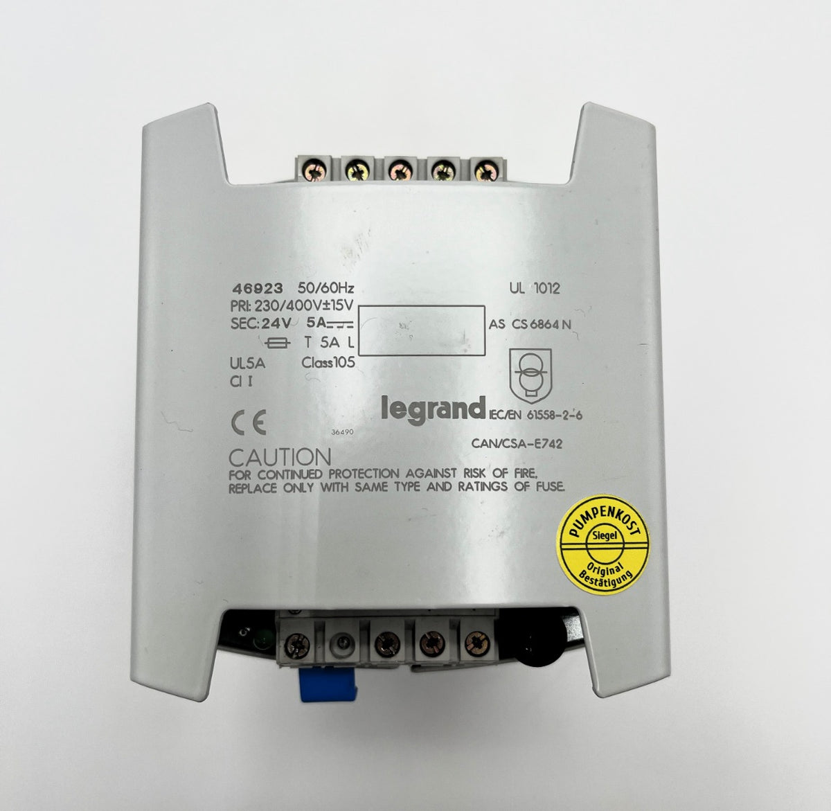 Legrand 46923 Trafo 11AL2 pri 230V 400V sec 24V DC 5A T10/163
