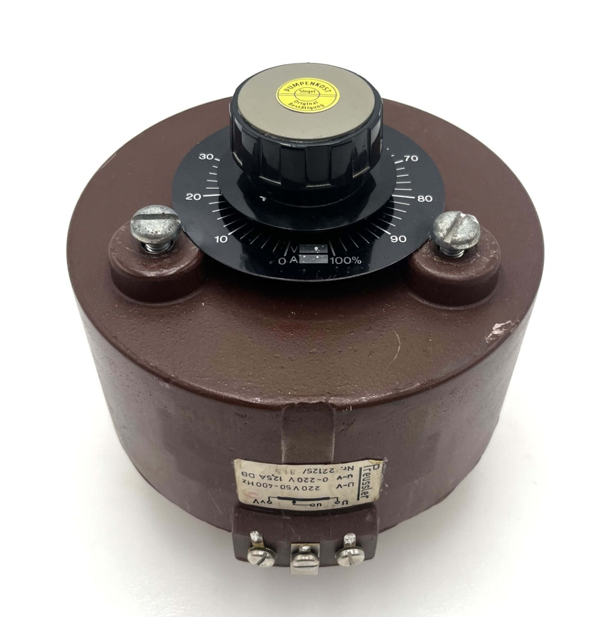 Preussler Stelltransformator 22125 220V auf 0–220V 12,5A Variac Regeltrafo T10/275