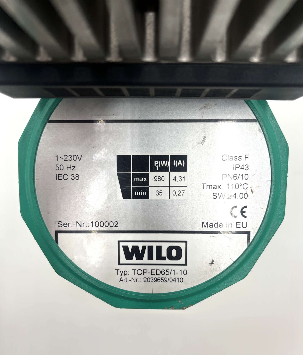 Wilo TOP-ED 65 / 1-10, TOP-E 65 / 1-10 Pumpenkopf Heizungspumpe 1x230V P14/1054