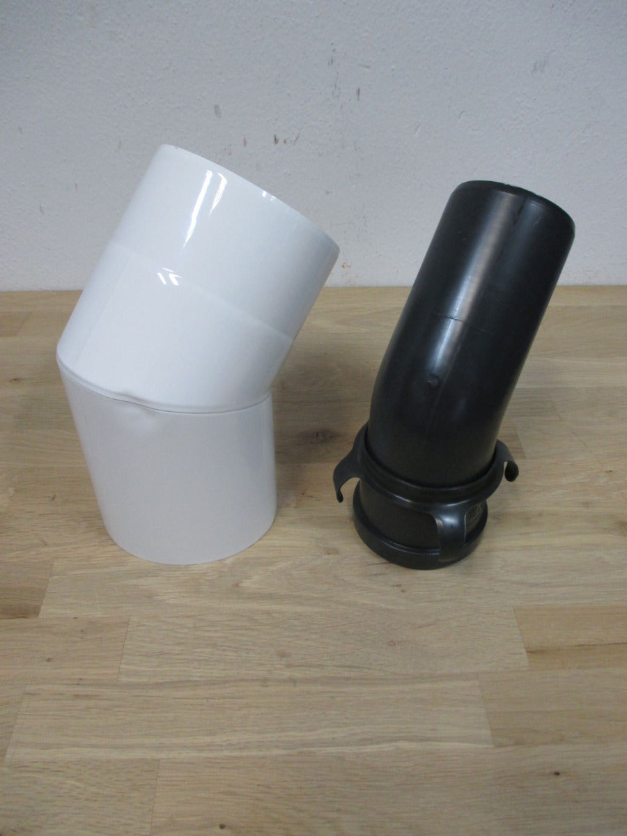 Atec Abgas Bogen 45° DN 80 / 125 Edelstahl weiß beschichtet Nr 711715 K18/164