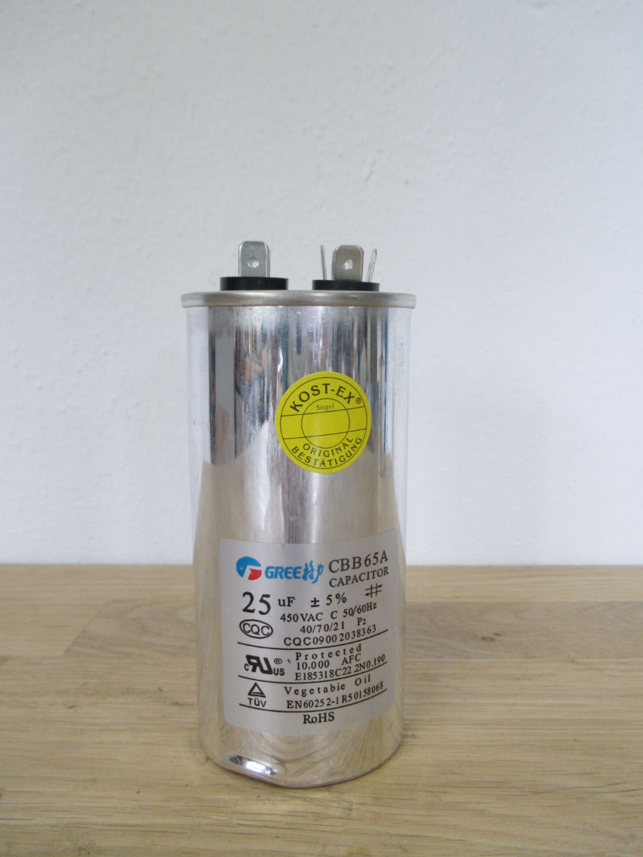 Gree Kondensator CBB 65 A 25 µF Microfarad 450 V AC KOST-EX K18/275