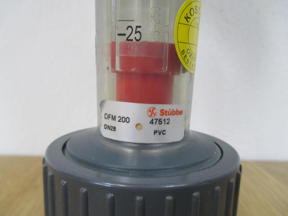 Stübbe DFM 200 Durchflussmesser DN 25 PVC Pumpenkost K18/341