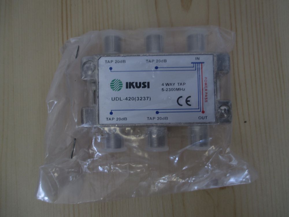 Ikusi 4 Way Tap UDL - 420 (3237) 5-2300 MHz Power Pass K18/38