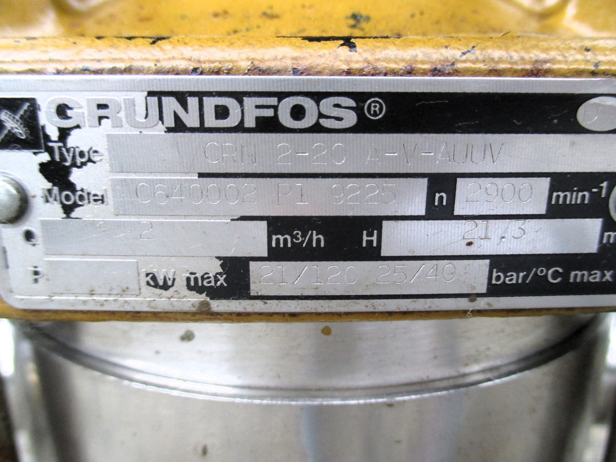Grundfos CRN 2-20 A-V-AUUV Druckerhöhungspumpe 3x400V P14/521