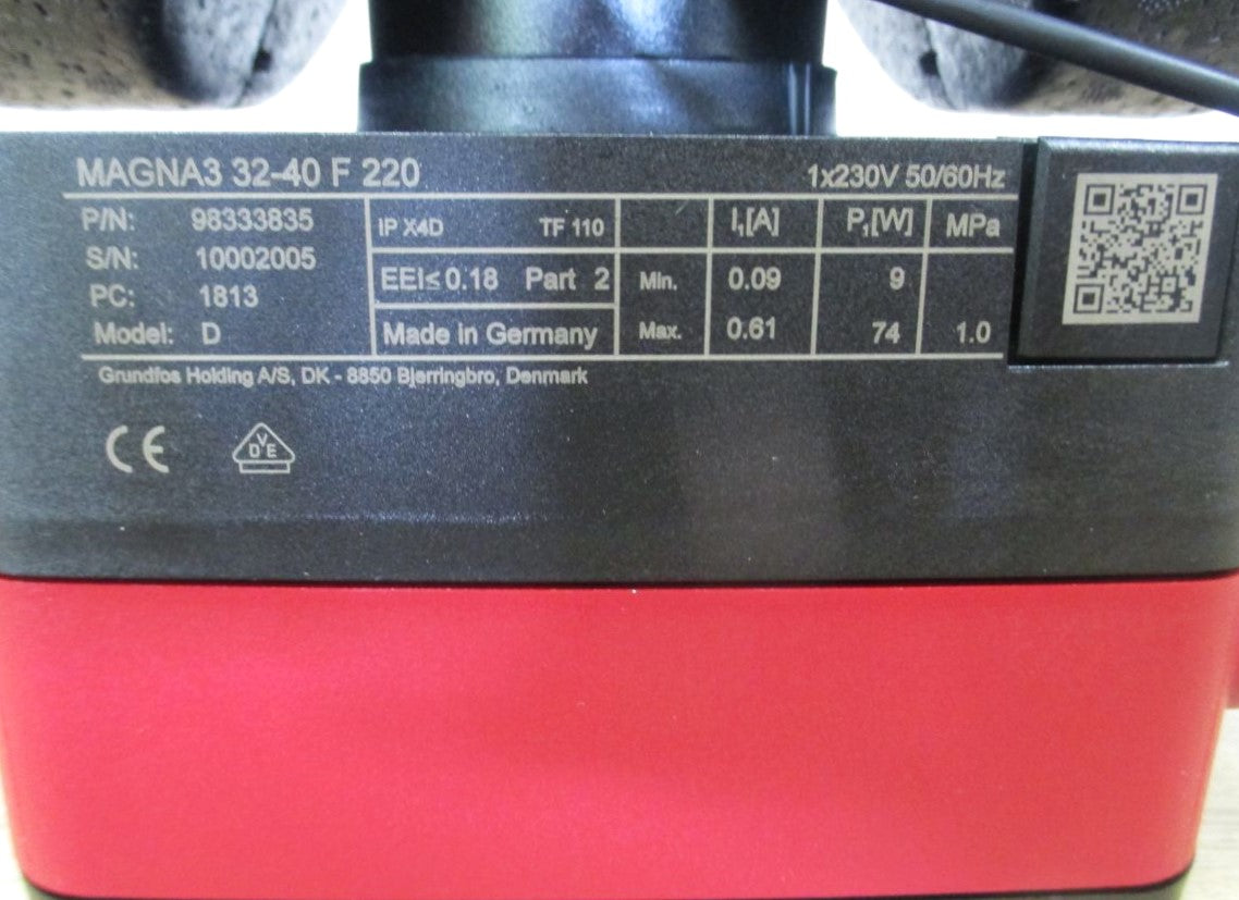 Grundfos Magna 3 32-40 F 220 Energiesparpumpe – Heizungspumpe 1x230V Umwälzpumpe P23/8