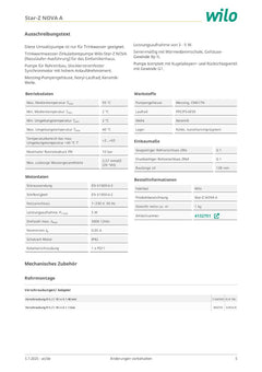 Wilo Star-Z NOVA A PN10 Trinkwasser Zirkulationspumpe 138mm Artnr: 4132751 230V G 1/2 Zoll P25/18