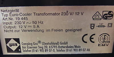 Transformator Netzgerät 230 V sec 12 V 5 A Bestnr.:T10/268