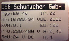 Transformator pri 230 V 400 V +/- 20 V sec 24 V DC 4 A   T10/241