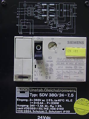 Transformator Trafo 380 V Sec 24 V 7,5 A Block SDV   T10/226