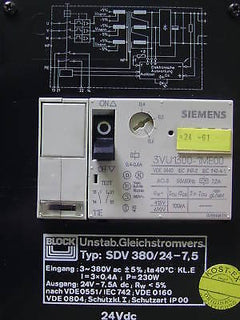 Transformator Trafo 380 V Sec 24 V 7,5 A Block SDV   T10/226