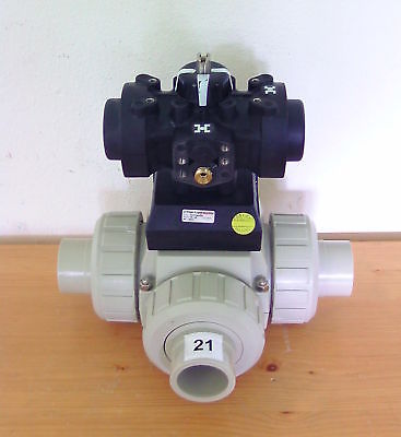 3 Wege Kugelhahn Stübbe DN 40 PN 10 pneumatisch    S11/62