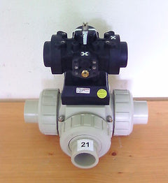 3 Wege Kugelhahn Stübbe DN 40 PN 10 pneumatisch    S11/62