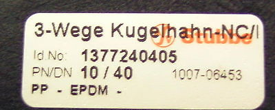 3 Wege Kugelhahn Stübbe DN 40 PN 10 pneumatisch    S11/62