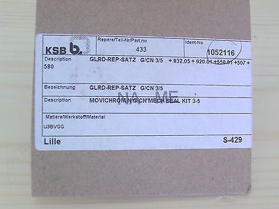 KSB RIOVAR GLRD-REP-SATZ G/CN 3/5 MOVICHROM N G/CN Mech Dichtungssatz S12/49