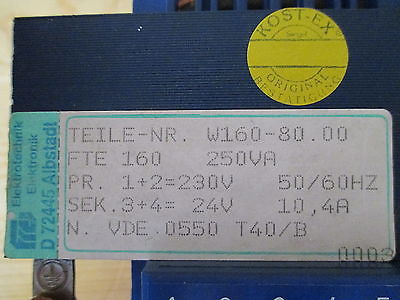 Transformator  FTE 160  Trenntrafo Trafo  pri. 230 V  sek. 24 V  250 VA  T9/685