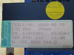 Transformator  FTE 160  Trenntrafo Trafo  pri. 230 V  sek. 24 V  250 VA  T9/685