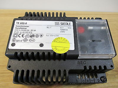 Siedle Trafo TR 602-0  230 V  39 VA Sprechanlage sec. 12 V AC 2,5 A  T13/11