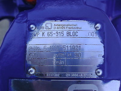 KSB KWP K 65-315 BLOC Kreiselpumpe 7,5 kW  Blockpumpe P11/005
