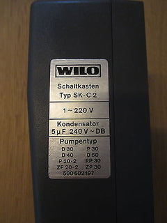 Wilo Schaltkasten Pumpe Typ SK - C 2 Pumpensteuerung 220 V Bestellnummer S14/21