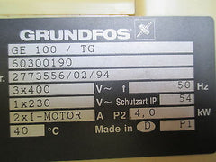 Grundfos Steuerungsgerät Steuerung GE 100 / TG für Pumpen Regelgerät S14/131