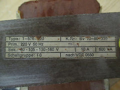 Trafo Spartrafo  220 V sek 80 V 105 V 130 V 160 V  10 A  600 VA KOST-EX T9/960