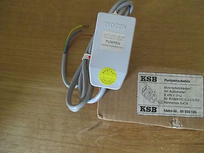  KSB Motorschutzstecker mit Ausschalter E 220 V (1~) 0,47 A  Nr. 00550195 S16/55