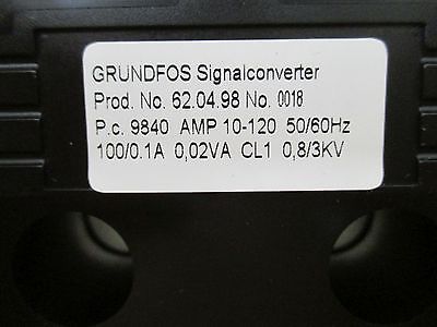 Grundfos Signalumformer für CU3   AMP 10 - 120 No. 62.04.98  50/60 Hz S16/107