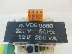 TrafoTransformator pri 220 V  sek 12 V AC 250 VA Transformer KOST-EX T9/865 