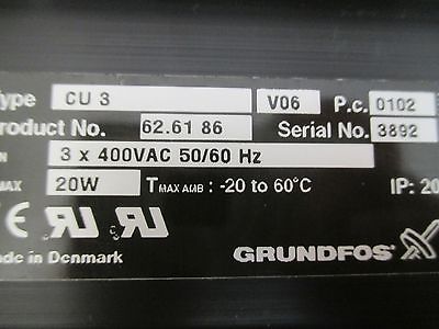 Pumpenkontrolle CU 3 V06  626186 + Stromwandler 62.04.98   Nr. 62500257 S16/150