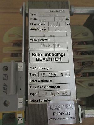  Trafo mit Gleichrichter pri 235 V sec 24 V DC 6 Amp  Nr. NG 20.02   T16/49 
