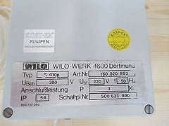Wilo Schaltkasten für Pneumatischen Taster S010p Nr.160020893 KOST-EX S16/209 
