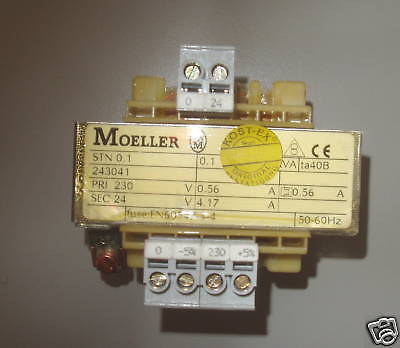Moeller STN 0,1 243 041 Trafo pri 230 sec 24 V 100 VA  T10/87