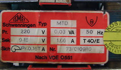 Transformator Trafo  pri. 220 V sek. 9 V 18 V Ismet  T10/97