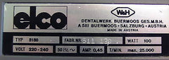 Elco 5150 Transformator  Pri 220 - 240 V 100 VA Dental  T10/210