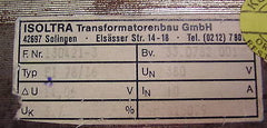 ISOLTRA F1 78/36 Drossel Einschaltstrombegrenzung 380 V 10 A  T10/225