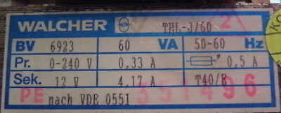 Transformator Trafo 240 V - 12 V  60 VA KOST- EX T10/248