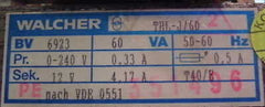 Transformator Trafo 240 V - 12 V  60 VA KOST- EX T10/248