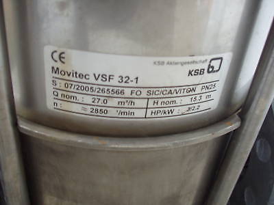 KSB Movitech VSF 32-1 Druckerhöhungspumpe 5,5 kW P9/1043