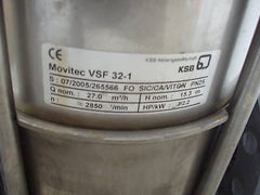 KSB Movitech VSF 32-1 Druckerhöhungspumpe 5,5 kW P9/1043