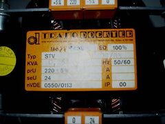 Trafo pri 200 220 240 V sek 24 V 0,25 kVA  Dockter T9/458