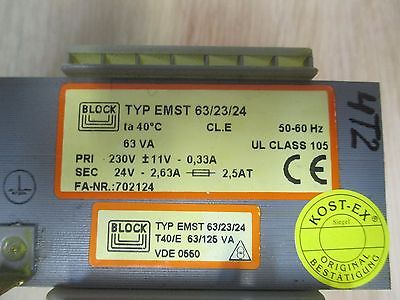 Transformator Trafo 230 V +- 11 V sec 24 V 2,63 A KOST - EX  T10/243