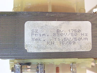  Trafo pri. 230 V sek. 11,5 V 50 VA   SZ BV  1750 Halogenlampen AC   T9/538