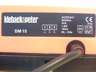 Stellmotor Umluftklappe K & P  DM 15  AC/DC   24 V   4 VA 1,8W  15 Nm  S8/27